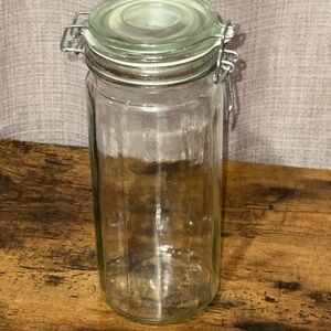 Glass Storage Jar with Metal Clip Lid